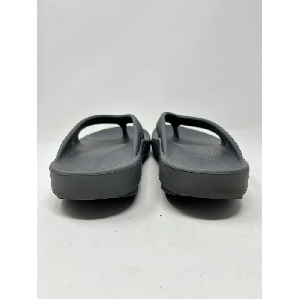 Oofos Ooriginal Sandals M7 W9 Black Thong Flip Flop Recovery Sport Slip On Shoe